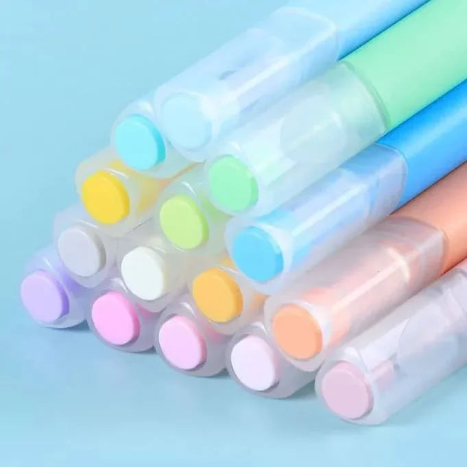 Pastel Acrylic Markers – Multi-Surface | For Canvas, Paper, Glass, Ceramic, Wood & Plastic | Journaling Highlighters