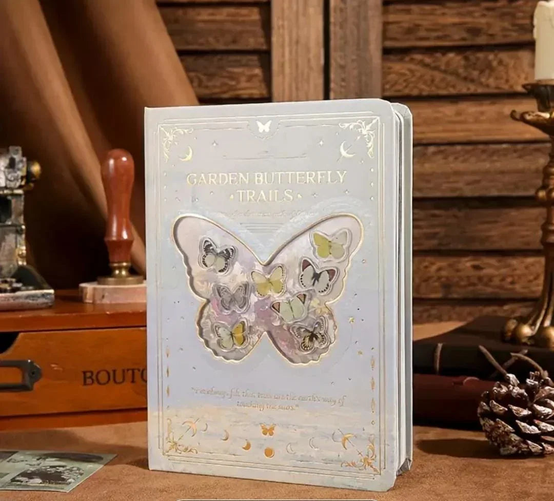 2026 journaling kit in pastel butterfly theme with diary, stickers & bookmarks