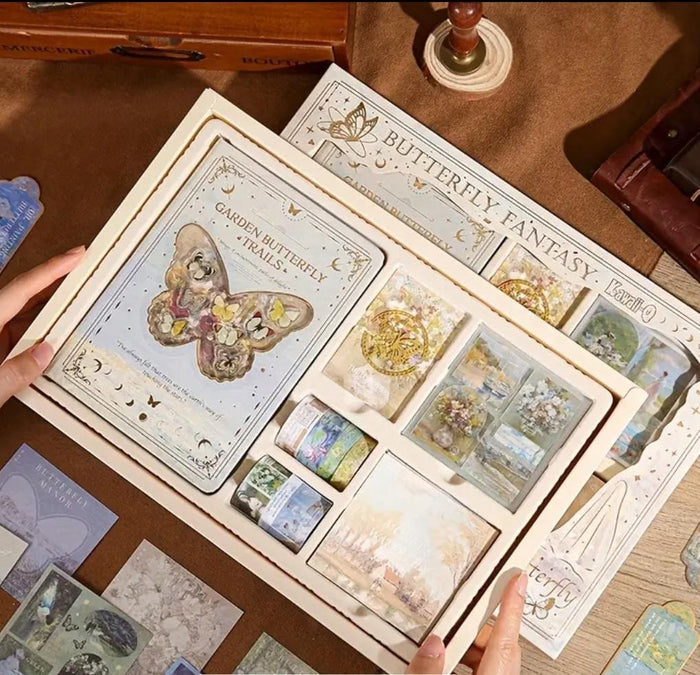 2026 journaling kit in pastel butterfly theme with diary, stickers & bookmarks