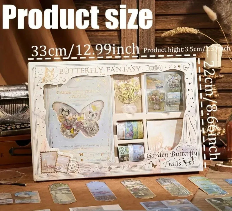 (Buy 1 Get 1 Free ) Premium butterfly JUMBO journaling kit for 365 DAYS includes diary, tapes, stickers & sheets