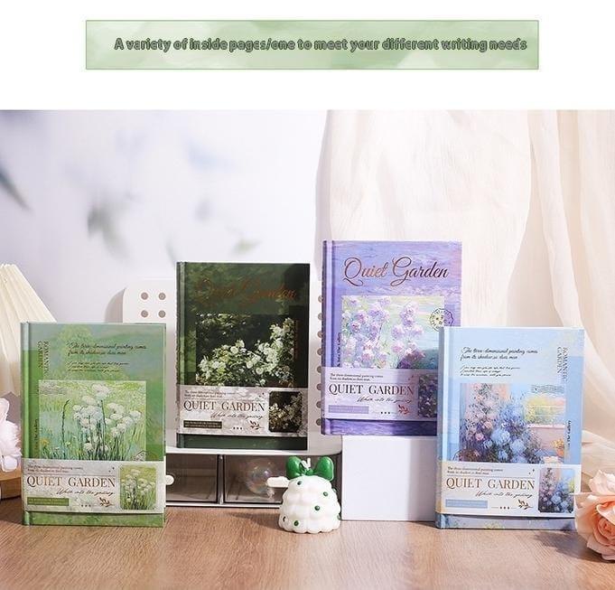 Premium Floral Edition- Quiet garden l  A5 diary l Pack of 1 diary l 128 pages