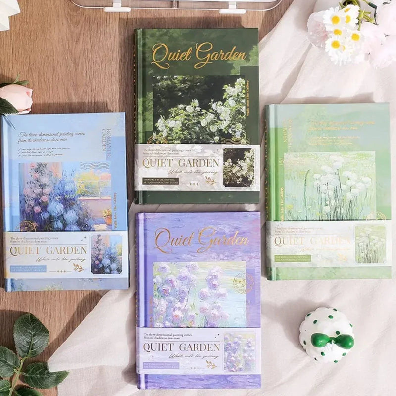 Premium Floral Edition- Quiet garden l  A5 diary l Pack of 1 diary l 128 pages