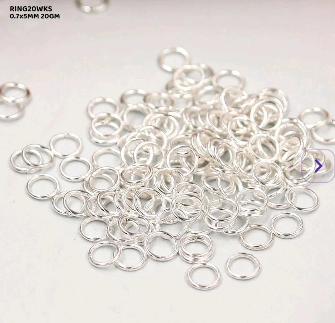 Jump Ring 0.7X5Mm 20Gm Wk Silver (Ring20Wks)