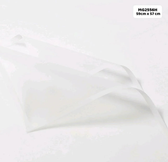 Preimum White Wrapping Paper Plastic l Pack of 1  (20 Sheet)