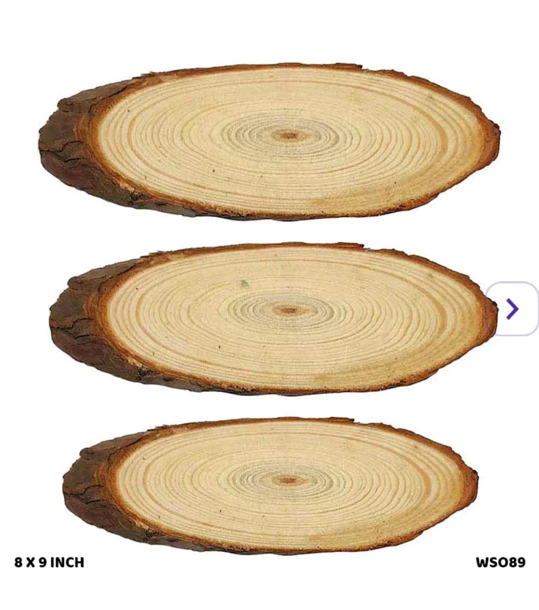 Wooden Slice Oval 8-9" (Wso89)