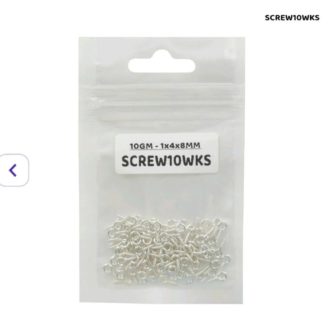 Screw Steel 10Gm Wk Silver 1X4X8Mm (Screw10Wks)