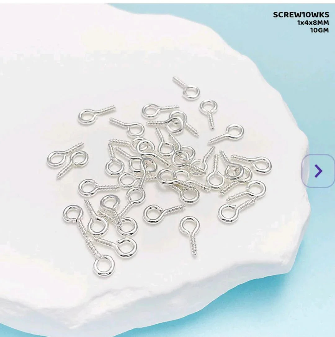 Screw Steel 10Gm Wk Silver 1X4X8Mm (Screw10Wks)