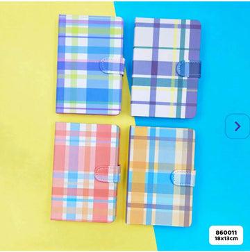 A5 Pastel checked flap diary l pack of 1