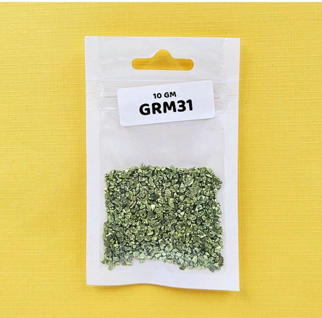 Grm31 Glass Metallic Resin Stones 10Gm