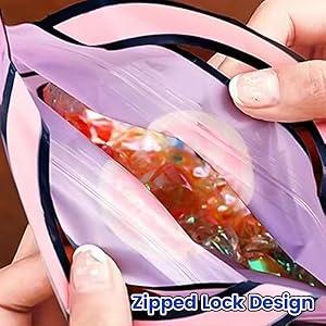 3D Pastel School Bag Ziplock – Transparent Bag | Pack of 1 l 17 x 17 CM