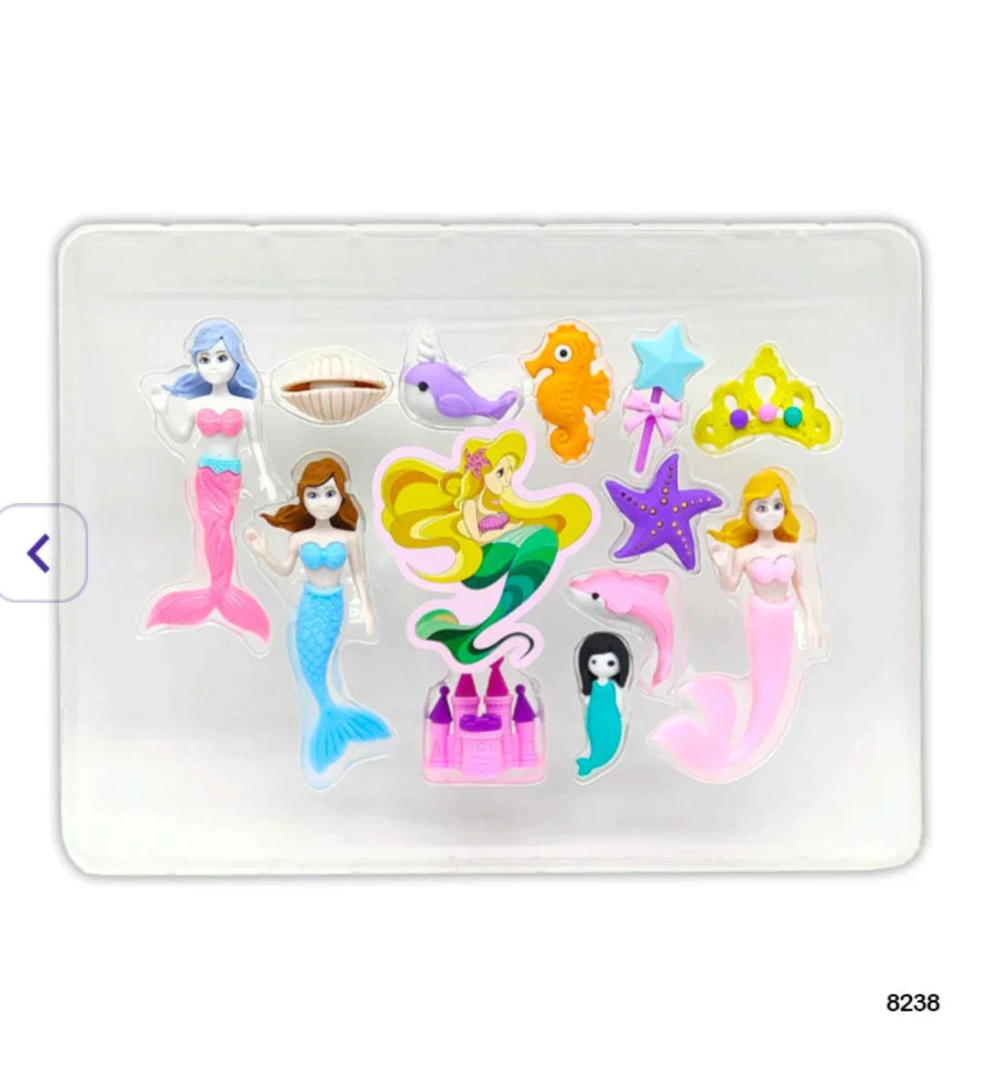 8238 Mermaid Princess Eraser 1 Set