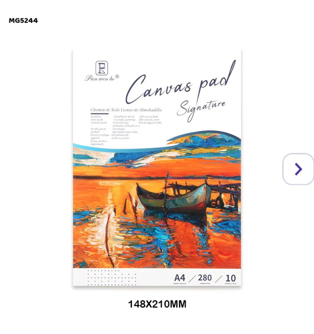 A5 Canvas Pad l 10 Sheets l 280Gm l Pack of 1 l 148 x210mm