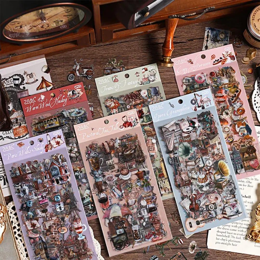 (Buy 1 Get 1 Free) Premium Fantasy-Themed Journaling Stickers – Pack of 6 Sheets – Magical Aesthetic Stickers for Scrapbooking & Planners