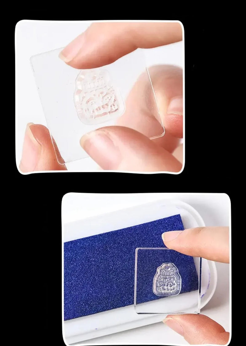 Alphabet & Number Mini Clear Rubber Stamps – A to Z & 0 to 9 – 1 Sheet for Journaling, Scrapbooking & DIY Crafts