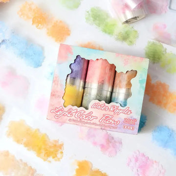 Premium Pastel Transparetnt Water & river Washi Tape – Pack of 6 Rolls (50mm x 2m)