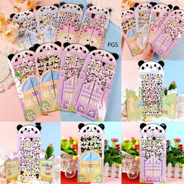 Cute puffy Panda sticker l Pack of 1 sheet