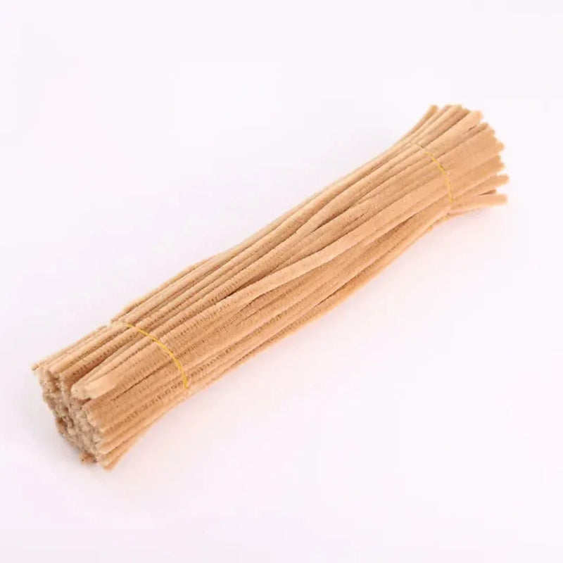Pastel Beige Pipe Cleaner Plain l Pack of 100Pc l