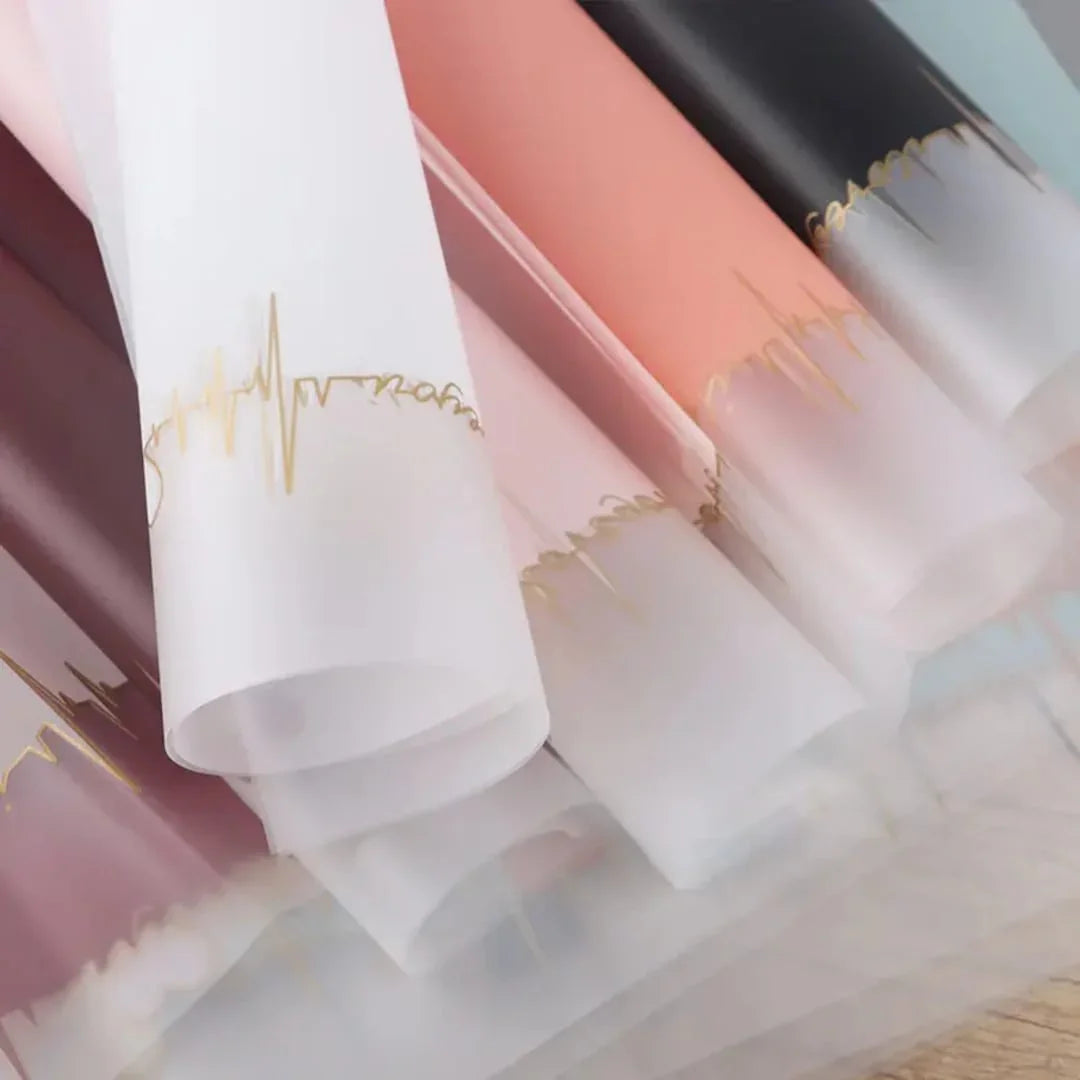 Premium Sky blue Hearbeat Wrapping Paper Sheets (Pack of 20 Sheets) | Gift Wrappers | Premium 2026 Edition