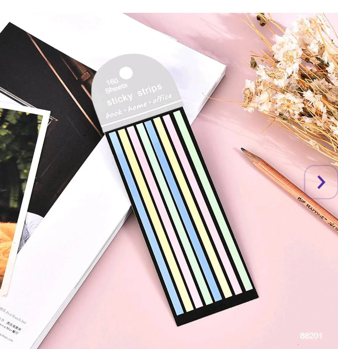 Clear Sticky Notes Set | Colorful Index Tabs for Study & Office Use | Pack of 1