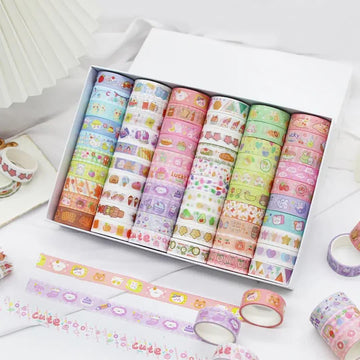 (Pack of 5) Premium Cartoon washi tapes I Masking tape I Journaling tapes I Scrapbook tapes |
