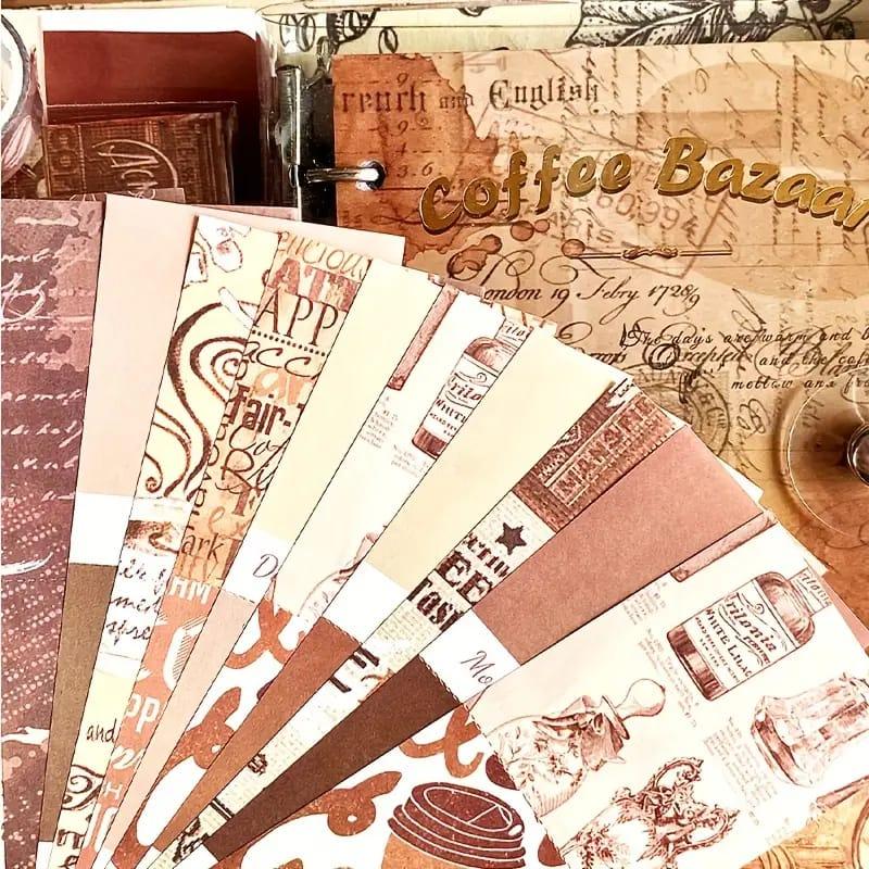 (Buy 1 Kit Get 1 Kit Free) Coffee  – The Coffee lovers heaven Journaling & Scrapbooking Kit | 2026 Edition | 155-Piece Set