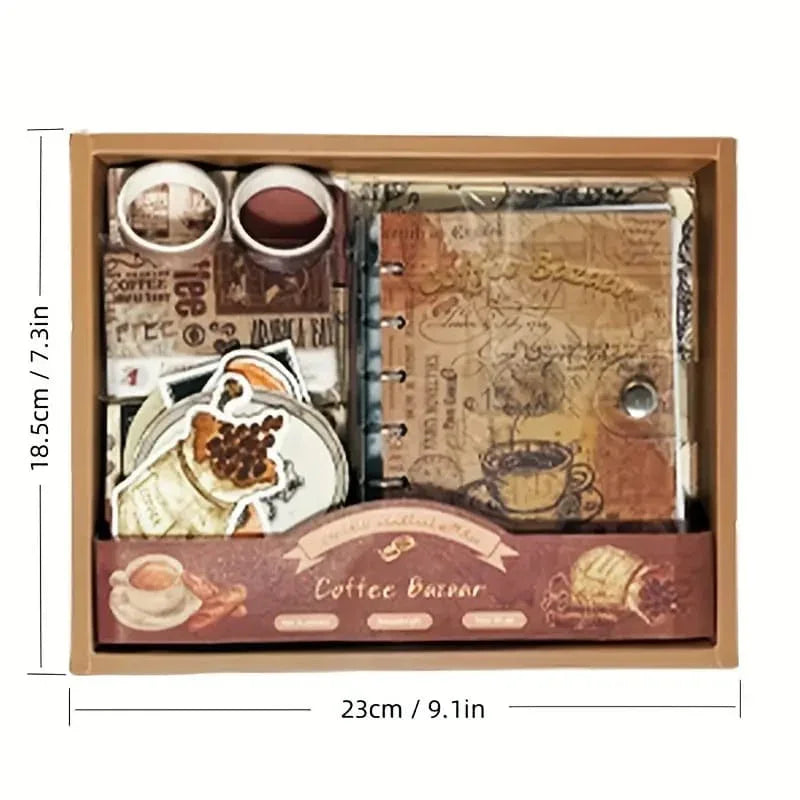 (Buy 1 Kit Get 1 Kit Free) Coffee  – The Coffee lovers heaven Journaling & Scrapbooking Kit | 2026 Edition | 155-Piece Set