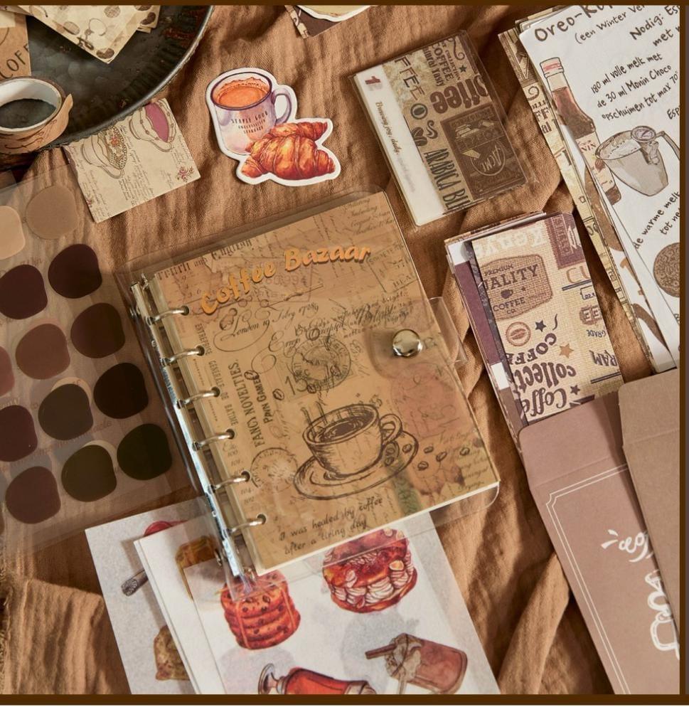 (Buy 1 Kit Get 1 Kit Free) Coffee  – The Coffee lovers heaven Journaling & Scrapbooking Kit | 2026 Edition | 155-Piece Set