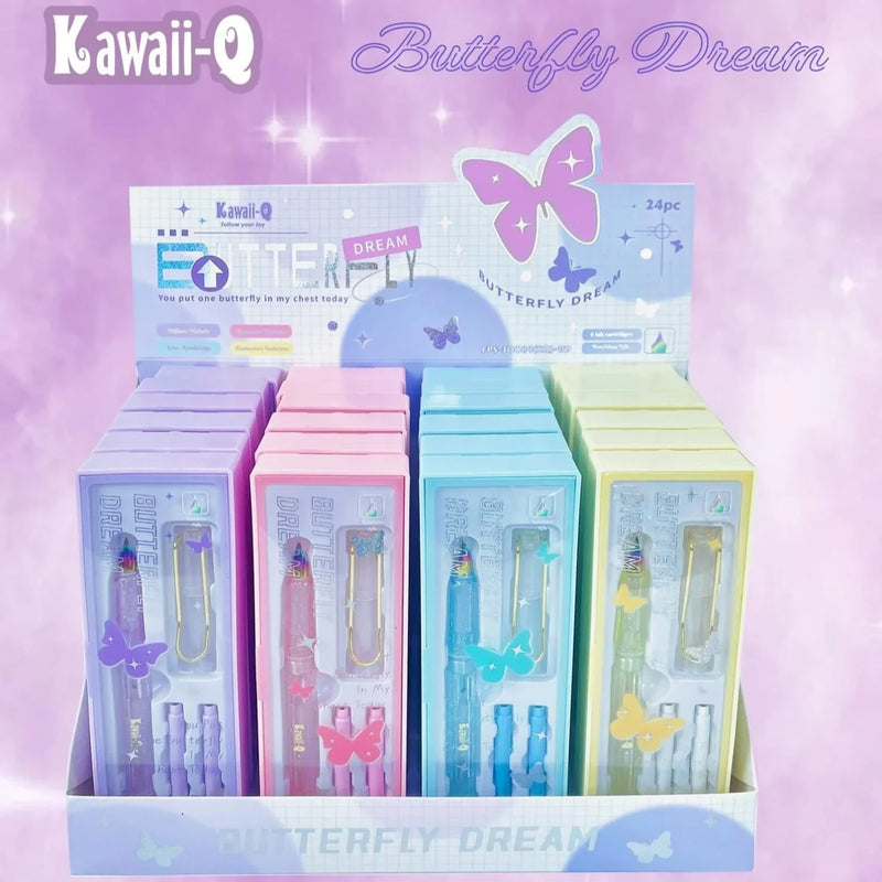 Buy 1 Get 1 Free – Dreamy Pastel Premium Fountain Pen Set | Smooth Rainbow Nib, Comfortable Grip & Extra Ink Cartridges