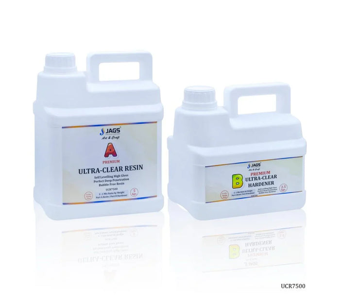 Ultra Clear Set Resin – 5KG Resin + 2.5KG Hardener