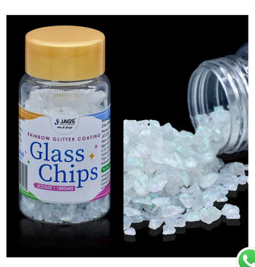 Jags Colour Coating Glass Chips – 100g Rainbow Glitter