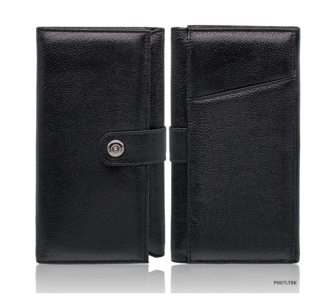 Leatherette Passport Holder – Black Travel Wallet
