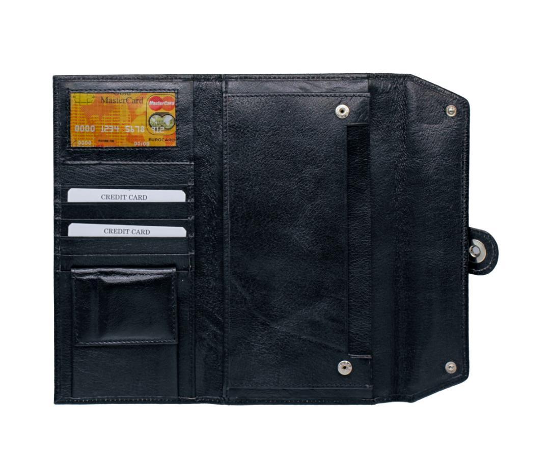 Leatherette Passport Holder – Black Travel Wallet