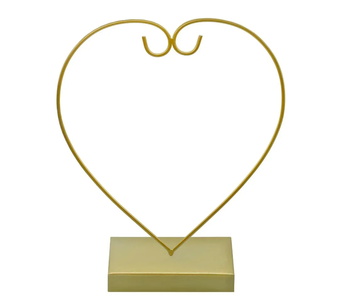 Metal Stand – Gold Heart Folding Design, 12 Inch