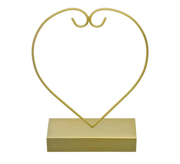 Metal Stand – Gold Heart Folding Design, 10 Inch