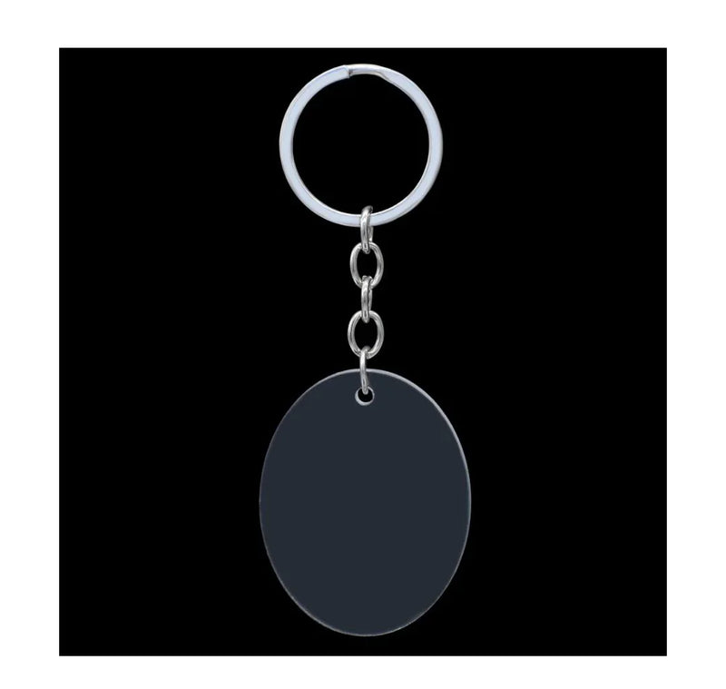 Acrylic Clear Keychain Set – 5 Pcs with Ring for DIY Crafting