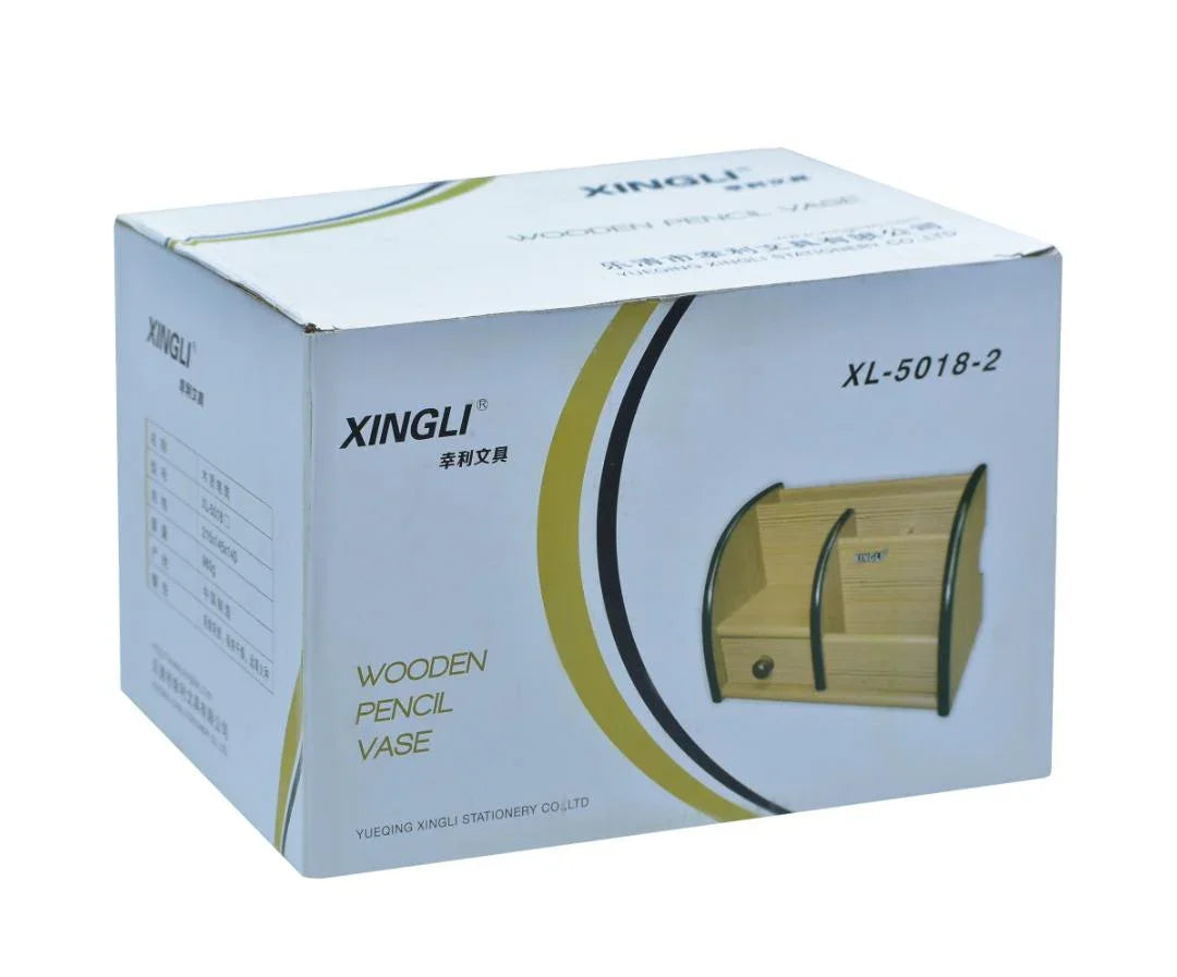 Wooden Pen Stand XL-5018 – Compact & Elegant Organizer for Desk Essentials