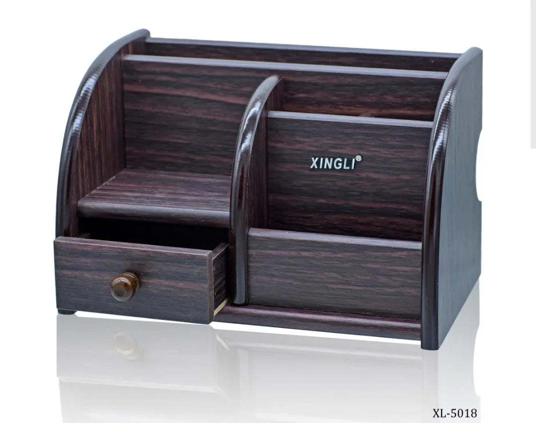 Wooden Pen Stand XL-5018 – Compact & Elegant Organizer for Desk Essentials