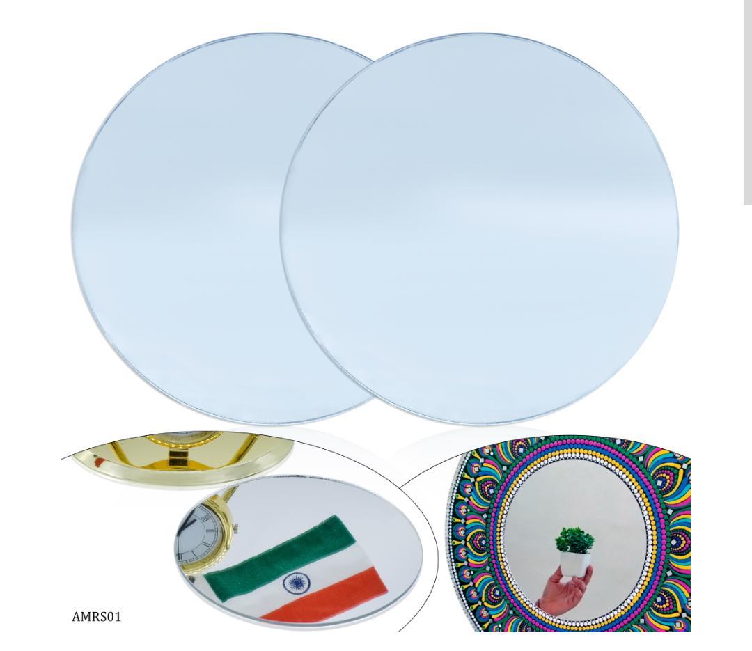 Acrylic Round Mirrors – 3 Inch Silver, Set of 2
