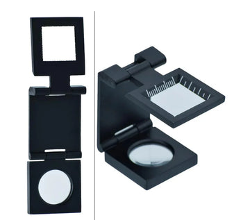 3-Fold Mini Magnifier Glass with Stand