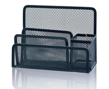 4-in-1 Metal Letter Holder with Pen Stand & Desk Organizer