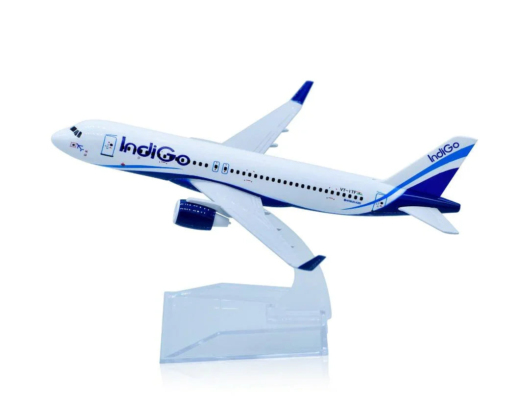 Small Indigo Aircraft Model – Miniature Display Piece – AMSINDIG