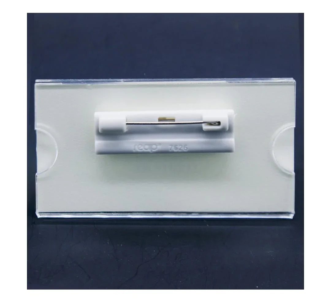 Acrylic Name Badge with Safety Pin – 75x40MM