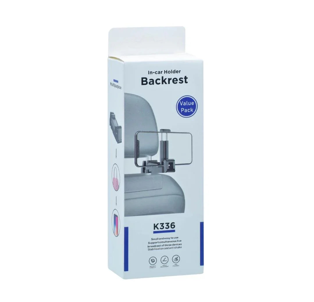 Adjustable Car Backrest Mobile Holder – Hands-Free Passenger Convenience