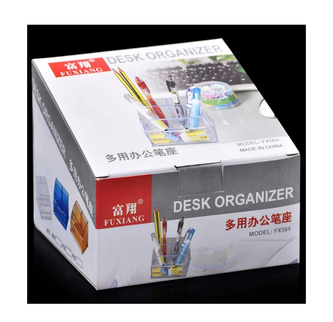 Plastic Pen Stand FX569 – Compact & Stylish Desk Organizer