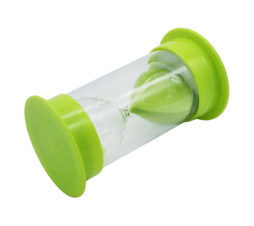 Double Glass Sand Timer – Plastic Round Body for Minute Tracking