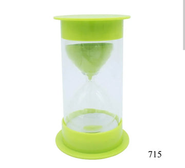 Double Glass Sand Timer – Plastic Round Body for Minute Tracking