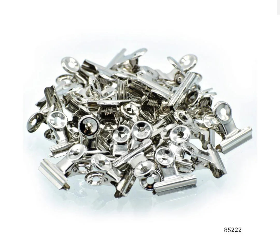Stainless Steel Round Clips 22mm – Box of 36 for Paper & Craft Use