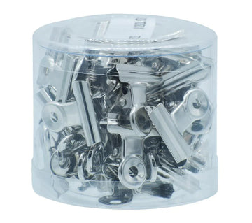 Stainless Steel Round Clips 22mm – Box of 36 for Paper & Craft Use