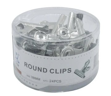 Stainless Steel Round Clips 31mm – Box of 24 for Office & Craft Use