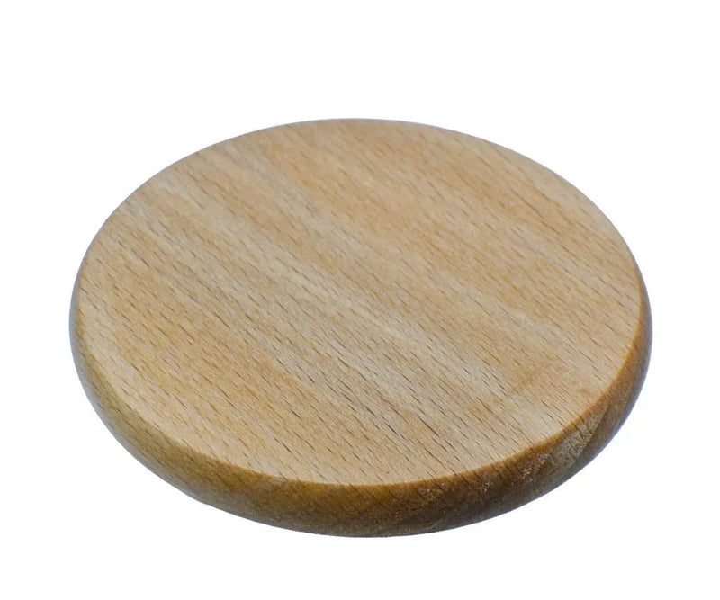 Round Wooden Tea Coaster – 3x3" Natural Finish 1 Pc